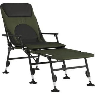 vidaXL Angelliege mit Verstellbaren Schlammbeinen Klappbar Grün - Grün
