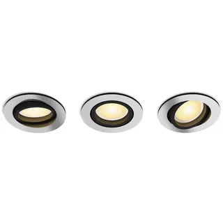 Philips HUE Led-Spotkopf , Alufarben , Kunststoff , 3-teilig , 10x9x9 cm , Lampen & Leuchten, Innenbeleuchtung, Spots & Strahler, Deckenspots