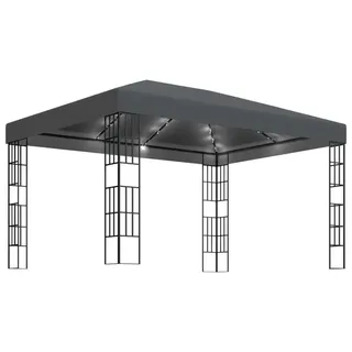 vidaXL Pavillon mit LED-Lichterkette 3x4 m Anthrazit - Grau
