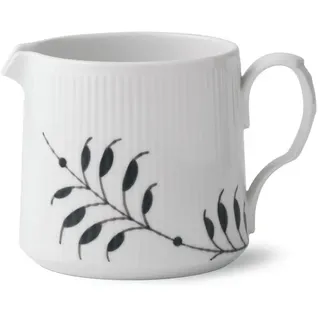 Royal Copenhagen Black Fluted Mega Krug aus Porzellan in der Farbe Weiß-Schwarz 700ml, Maße: 10,5cm x 11cm x 16cm, 1025832
