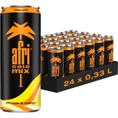 Afri Cola Mix (Cola + Limonade) - erfrischender afri-Geschmack trifft fruchtige Orange - koffeinhaltig - in der praktischen Getränkedose, EINWEG (24 x 330 ml)