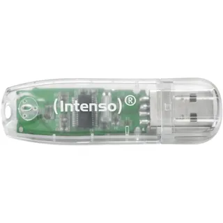Intenso Rainbow Line 32 GB USB 2.0 , Durchsichtig, Schwarz