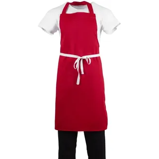 Whites Chefs Clothing BB465 Southside Kurze Bistroschürze mit Hellbraunen Bändern, Denim Blau