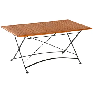 Merxx Schlossgarten Klapptisch 160 x 90 x 74 cm Braun/Schwarz