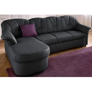 DOMO. collection DOMO collection Ecksofa »Flores Schlafsofa, B/T/H: 233/142/86 cm, L-Form« wahlweise mit Bettfunktion, wahlweise mit Federkern, auch in Leder, schwarz