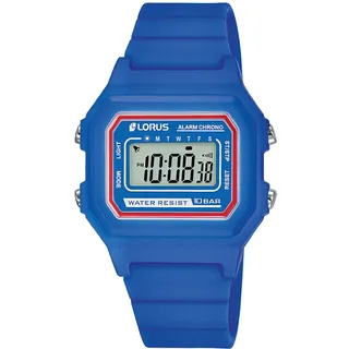 Lorus R2319NX9 36 mm Edelstahlgehäuse Blau Silikonarmband