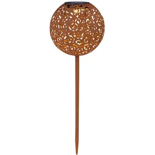 Globo Solarleuchte , Schwarz, Rostfarben , Metall , 54 cm , Lampen & Leuchten, Außenbeleuchtung, Solarleuchten