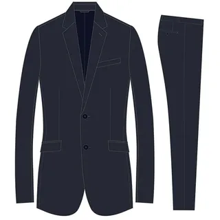Hackett B&t Birdseye M Anzug - Navy - 52 - 34