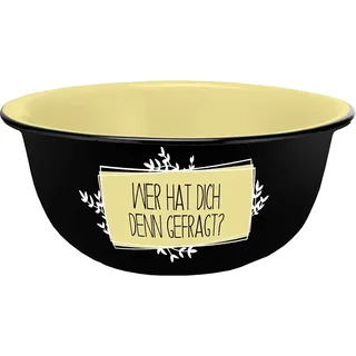 GEDALABELS Müslischale Wer hat dich gefragt Emaille-Optik