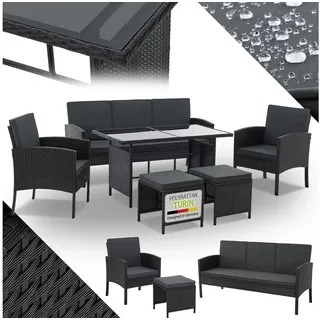 Juskys Turin Set 7-tlg. Schwarz