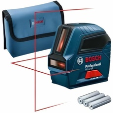 Bosch Professional Linienlaser GLL 2-10 (roter Laser, Arbeitsbereich: bis 10 m, 3x AA-Batterie, Tasche)