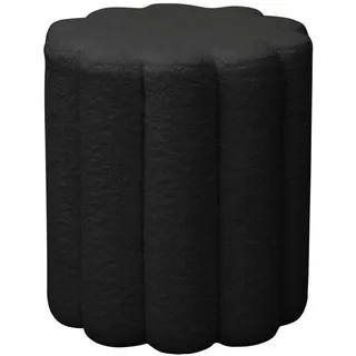 Svita Dahlia Hocker Pouf Teddyboucle modern Schwarz