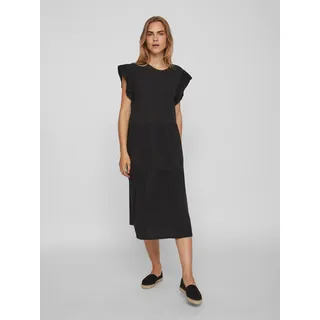 Vila Sommerkleid »VISUMMER S/S MIDI DRESS - NOOS«, schwarz