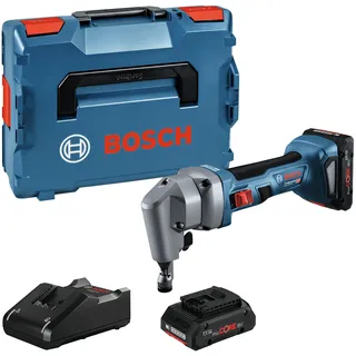 Bosch Professional GNA 18V-16 E 2 Akku ProCORE18V 4.0Ah, Ladg. u. L-BOXX - Blue - One Size