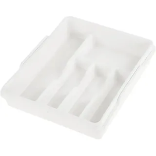 keeeper Franka Besteckkasten ausziehbar, Polypropylen, Weiß, 38 x 32 x 7,5 cm