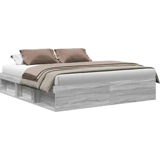 vidaXL Bettgestell Grau Sonoma 180x200 cm - Grau