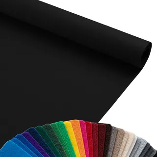 Primaflor Rips Messeteppich Dublin | 100x800 cm | Schwarz | Meterware | Gerippte Polypropylen-Meterware für Messe, Event und Hochzeit; Bfl-s1, 3 mm hoch, zuschneidbar