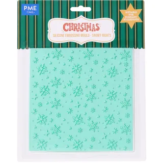 PME Weihnachts Fondant Präge-Matte, Schneebedeckte Nächte