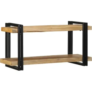 SYFAXTM Wandregal 90x33x45 cm Raues Massivholz Mango - Braun, Bunt