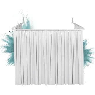 Erica Winkelstange Dusche 85x95x85 cm, Winkelstange, Duschvorhangstange ohne Bohren, Weiß Pulverbeschichteter Stahl, 100% Rostfrei
