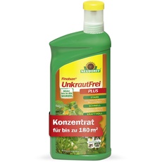 Neudorff Finalsan UnkrautFrei Plus – Kraftvoller, schnell wirkender Unkrautvernichter, der bis in die Wurzel wirkt. Konzentrat für 180 m2, 1 Liter, Klar