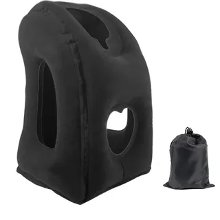 vapesoon Reisekissen Stützkissen Kopfstütze Tragbares aufblasbares Reisekissen zum Schlafen im Flugzeug Zug Home Office