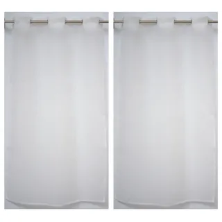 LINDER 0169/11/475RI Vorhänge Kaolin, 2 Stück, weiß, 95x200