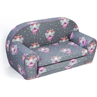 Graue Kinderbank Sofa mit Bettfunktion - Grau