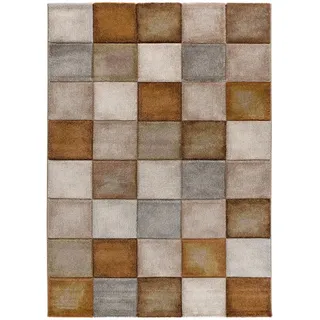 Atticgo Webteppich Rostfarbe Lena 200/290 cm , Textil , Abstrakt , Rechteckig , 200x290 cm , Oeko-Tex® Standard 100 , antistatisch, für Fußbodenheizung geeignet, leicht zusammenrollbar , Teppiche und Böden, Teppiche