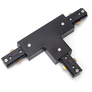 DREI-Wege-Schiene Typ T in elegantem Schwarz, ideal für Beleuchtungssysteme und modernes Design, schafft einzigartige und funktionale Umgebungen in jedem Raum.