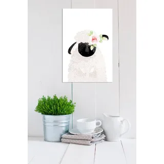 queence Metallbild »Gamba« Blumen   Tiere 1 Stk. tlg. Stahlschilder, schwarz