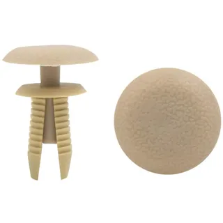 sourcing map 30Stk 8mm Beige Stoßfänger Clips Für Auto LKW Aus Plastik | Auch Für Seitenschweller Montage, Für Busse, Züge, Flugzeuge, Wohnwagen, Einrastclips