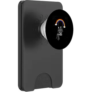 Skelett Paar Regenbogen Swing Skelett Rock On PopSockets PopWallet für MagSafe