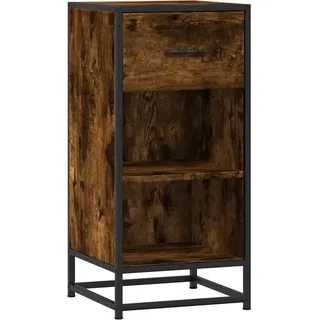 SYFAXTM Sideboard Räuchereiche 35,5x35x76 cm Holzwerkstoff und Metall - Braun