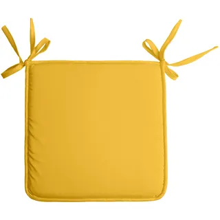 LOVELY CASA cu4689002g Nelson Sitzkissen Baumwolle 38 x 38 cm, Polyester, gelb, 38 x 38 cm