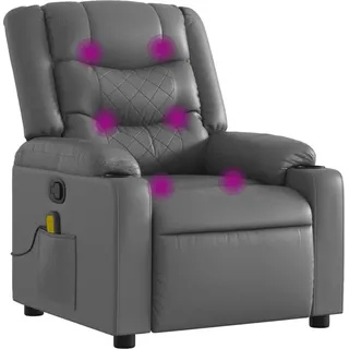 vidaXL Massagesessel Grau Kunstleder - Grau