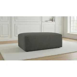 OTTO home Polsterhocker »Koa Pouf, Webstoff, Cord, Struktur, Chenille« Wellenunterfederung, weicher Lounge-Sitzkomfort, grün