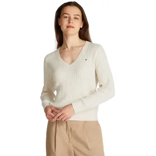 Tommy Hilfiger V-Ausschnitt-Pullover Weiß 42