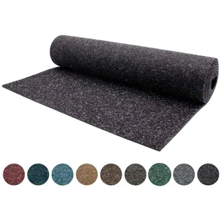 Nadelvliesteppich "MERLIN, Made in Netherlands", grau (anthrazit), B:200cm H:5,2mm L:1.900cm, Nadelfilz, PRIMAFLOR-IDEEN IN TEXTIL, Teppiche, Nadelvliesteppich, Flachgewebe, Nadelvlies, meliert, besonders robust & strapazierfähig
