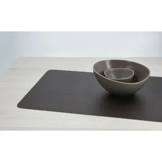 Asa Selection Tischset Leather Optic Fine 46x33 cm Kunststoff Braun Schoko