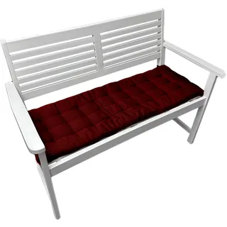 Brandsseller Bankauflage Bankkissen Outdoor/Indoor 27er Steppung (Beerenrot, ca.120x40x4cm)
