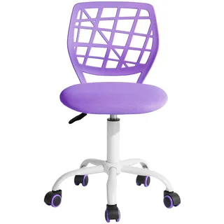 FurnitureR Schreibtischstuhl, ergonomischer Drehstuhl ohne Armlehnen, höhenverstellbarer Bürostuhl mit Rollen, komfortabler Arbeitsstuhl für Home Office, Schlafzimmer und Arbeitszimmer