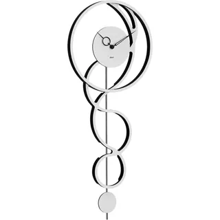 Hermle 61023-002200 Wanduhr modern, 68cm x 26cm x 5cm, Weiß-schwarz