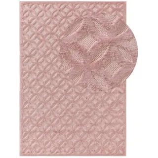 Kunstloft Outdoorteppich Bonte Rosa 200x290 cm , Pink , Kunststoff , Rechteckig , 200x1 cm , Gots , wasserabweisend , Teppiche und Böden, Teppiche, Outdoorteppiche