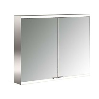 EMCO prime 2 Facelift LED-Lichtspiegelschrank 80cm mit 2 Türen, Aufputzmodell (949706224) 800x700mm, 2-türig, aluminium/spiegel