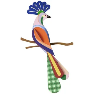 Studio Roof Wanddeko Leuchtender Vogel 6.4/40.2 cm , Multicolor , Wellpappe , 6.4x40.2x43 cm , Bilder & Rahmen, Wanddeko