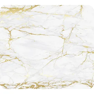 Multi-Platte Mod. Marmor Gold, 3in1 Küchenbrett, Spritzschutz, Herdabdeckplatte, Schneidebrett, Glas, 56 x 50 cm