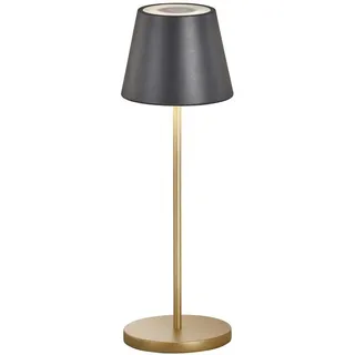 Schöner Wohnen Akku-Tischleuchte , Schwarz , Metall , G , 34 cm , Farbwechsler, stufenverstellbar, kabelloses Laden, tragbar, kabellos , Lampen & Leuchten, Innenbeleuchtung, Tischlampen, Akku-Tischlampen