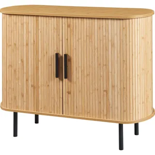 [en.casa] Kommode Tvedestrand 100x40x80 cm Holzfarben/Schwarz