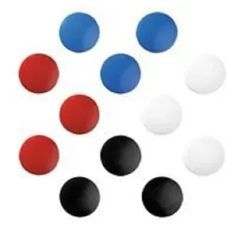 Herlitz Flachmagnet rund 30 mm, farbig 10er